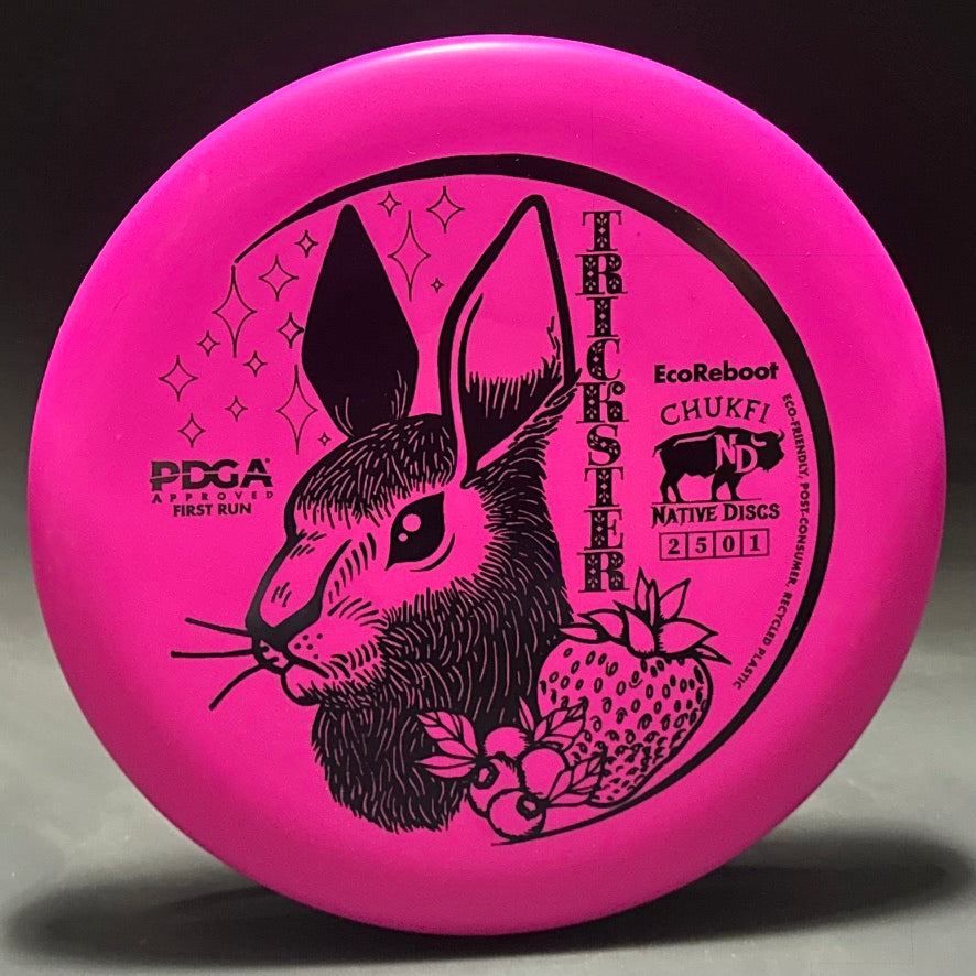EcoReboot Trickster (Chukfi) - 1st Run - Bright Pink with Black Stamp