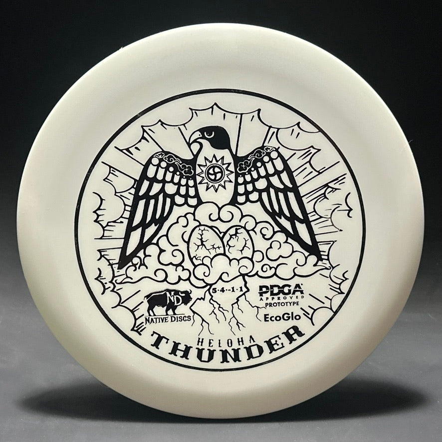 EcoGlo Thunder (Heloha) - Prototype - White with Black Stamp