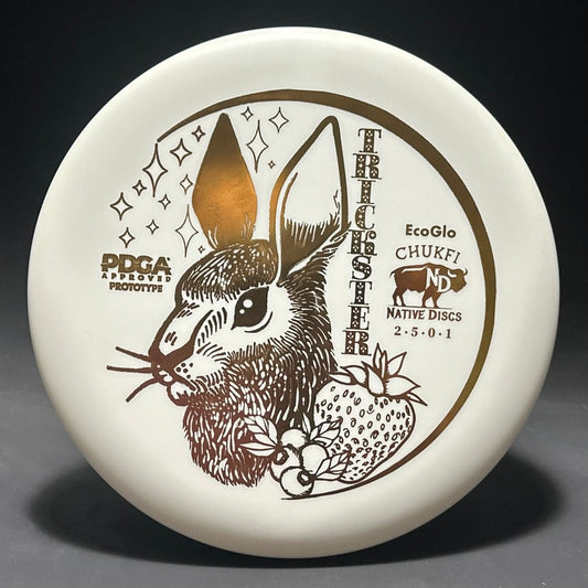 EcoGlo Trickster (Chukfi) - Prototype - White with Gold Stamp