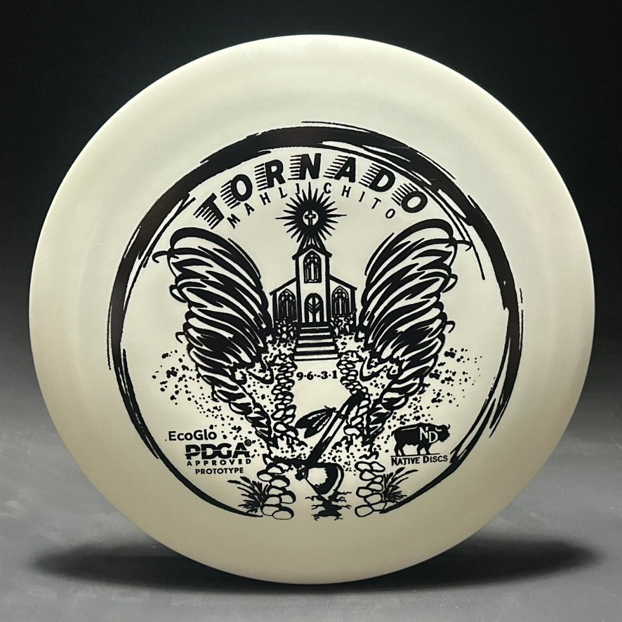 EcoGlo Tornado (Mahli Chito) - Prototype - White with Black Stamp